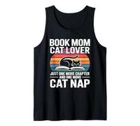 Book Mom Cat Lover Just One More Chapter Cat Nap Tank Top