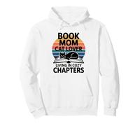 Book Mom Cat Lover Living In Cozy Chapters Pullover Hoodie