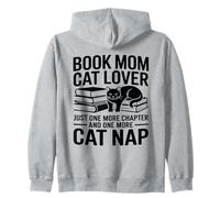 Book Mom Cat Lover One Chapter One Cat Nap Zip Hoodie