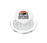 Book Mom Cat Lover Pages Paws And Peace Reading PopSockets PopGrip for MagSafe