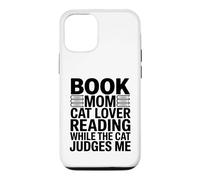 Book Mom Cat Lover Reading While The Cat Judges Me Case for iPhone 12/12 Pro