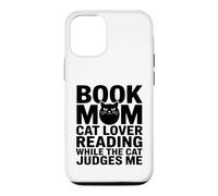 Book Mom Cat Lover Reading While The Cat Judges Me Case for iPhone 12/12 Pro