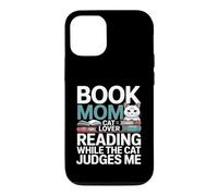 Book Mom Cat Lover Reading While The Cat Judges Me Case for iPhone 12/12 Pro