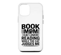 Book Mom Cat Lover Reading While The Cat Judges Me Case for iPhone 12/12 Pro