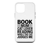 Book Mom Cat Lover Reading While The Cat Judges Me Case for iPhone 12 mini