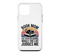 Book Mom Cat Lover Reading While The Cat Judges Me Case for iPhone 12 mini