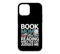 Book Mom Cat Lover Reading While The Cat Judges Me Case for iPhone 12 mini