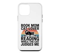Book Mom Cat Lover Reading While The Cat Judges Me Case for iPhone 12 mini