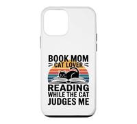 Book Mom Cat Lover Reading While The Cat Judges Me Case for iPhone 12 mini