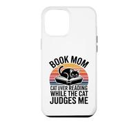 Book Mom Cat Lover Reading While The Cat Judges Me Case for iPhone 12 Pro Max