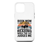 Book Mom Cat Lover Reading While The Cat Judges Me Case for iPhone 12 Pro Max