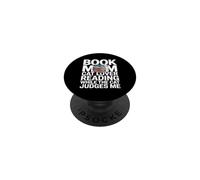 Book Mom Cat Lover Reading While The Cat Judges Me PopSockets Adhesive PopGrip