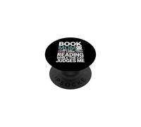Book Mom Cat Lover Reading While The Cat Judges Me PopSockets Adhesive PopGrip