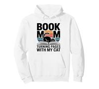 Book Mom Cat Lover Turning Pages With My Cat Pullover Hoodie