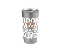 Book Mom Dog Lover Books Dogs Before Everything Stainless Steel Insulated Tumbler