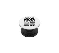 Book Mom Dog Lover Living In Cozy Chapters Reading PopSockets Adhesive PopGrip