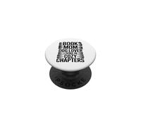 Book Mom Dog Lover Living In Cozy Chapters Reading PopSockets Adhesive PopGrip