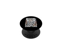 Book Mom Dog Lover Living In Cozy Chapters Reading PopSockets Adhesive PopGrip