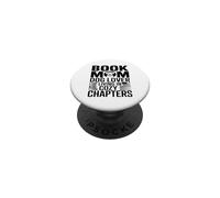Book Mom Dog Lover Living In Cozy Chapters Reading PopSockets Adhesive PopGrip