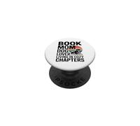 Book Mom Dog Lover Living In Cozy Chapters Reading PopSockets Adhesive PopGrip