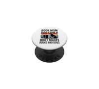 Book Mom Dog Lover Quiet Nights Books And Dogs PopSockets Adhesive PopGrip