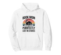 Book Mom Purrfectly Lost In Stories Cat Reading Pullover Hoodie
