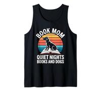 Book Mom Quiet Nights Books and Dogs Tank Top