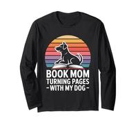 Book Mom Turning Pages with My Dog Long Sleeve T-Shirt