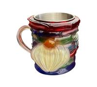 Book Mug - 3D Stacked Books Coffee Cup Tea Mug - Colorful Resin Water Bottle Stack Home Decor for Literature Lovers Readers Writers Librarians