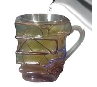 Book Mug - Tea Water Painted, Book Cup | Elegant Vintage Acrylic Mug, Classic Reading Theme, Drink Style & Attribute for Kitchen Restaurant Home Juice Travel Drinks Hotel Library Office