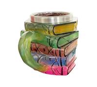Book Mug with 3D Painting - Unique Book Shaped Coffee Mug Makes a Great Gift for Literature Lovers and Book Lovers. For Latte Macchiato, Tea, Beer and Hot Chocolate | Microwave Safe