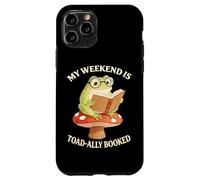 Book My Weekend Is Toad-ally totally Booked Frog Cottagecore Case for iPhone 11 Pro