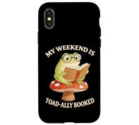 Book My Weekend Is Toad-ally totally Booked Frog Cottagecore Case for iPhone X/XS