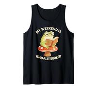 Book My Weekend is Toad-Ally Totally Booked Frog Cottagecore Tank Top