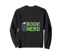 Book Nerd Pixel Retro Reading Bibliophile Gamer Sweatshirt