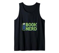 Book Nerd Pixel Retro Reading Bibliophile Gamer Tank Top