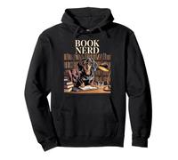 Book Nerd Reading Lover Books Library Bookworm Dachshund Pullover Hoodie