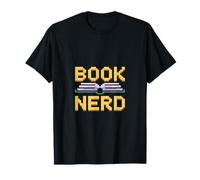Book Nerd Retro Pixel Open Book Reading Lover T-Shirt