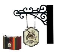 Book Nook Decor, Halloween Bookshelf Insert, 8.27x7.48 Inches Spooky Literary Display with Intricate Miniature Scene and Gothic Accents, Ideal for Librarian Classroom Bookworm Home Seasonal Decoration