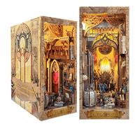Book Nook - Dragon Bookends DIY Kit Miniature Dollhouse with furniture and LED, 3D puzzle