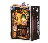 Book Nook Kit, DIY 3D Wooden Puzzles for Adults, Teens and Beginners, Miniature Tiny House Kit for Bookshelf Decor, Bookish Gift for Family, Friends, Book Lovers (Magic Book)