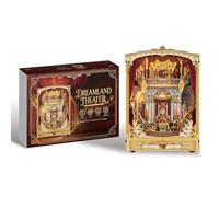 Book Nook Kit,DIY Dreamland Theater Book Nook For Multi-level Touch Book Nook With LED Light Classical Opera House Miniature Diorama With Rotating Stage & Music Feature