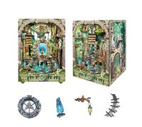 Book Nook Kit - DIY Miniature House Kit for Adults,Teens 3D Wooden Puzzle Bookshelf Decor Booknook for Adults-Lost Ruins(SQ-30)
