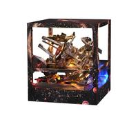 Book Nook Kit DIY Miniature House LED Light 3D Wooden Puzzle Interstellar Figurines Model Bookshelf Bookend Decor Creative Gift Adults 1