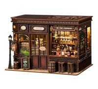 Book Nook Kit DIY Miniature House - LUMYCE Booknook with Sensor LED | 3D Wooden Puzzle Bookshelf Insert Decor, Craft Kits for Adults and Teens Model Kits, Tiny House Creative Gift.