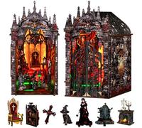 Book Nook Kit DIY Wooden Puzzle Gothic Bookshelf Decor