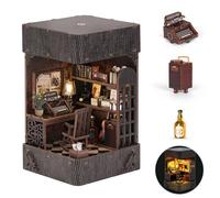 Book Nook Kit for Adults, DIY Miniature Dollhouse Booknook Kit with Led Light, 3D Wooden Bookshelf Puzzle Booknook Insert Decor Crafts Age 11+ for Adults Teen Gifts (Holmes Detective Agency)