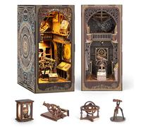 Book Nook Kit for Adults, DIY Miniature Dollhouse Booknook Kit with Led Light, 3D Wooden Bookshelf Puzzle Booknook Insert Decor Crafts for Adults Teen Gifts (Museum of Astronomy)