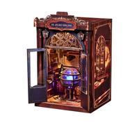 Book Nook Kit for Adults, DIY Miniature Fantasy Bookstore, The Arcanum Bookstore with Books, Celestial Globe and Vintage Details, Miniature Model for Bookshelf Decor