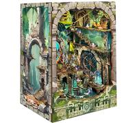 Book Nook Kit for Adults, DIY Miniature House Kit, Booknook 3D Wooden Puzzle for Bookshelf Decor, Birthday Gift for Family, Friends - Lost Ruins